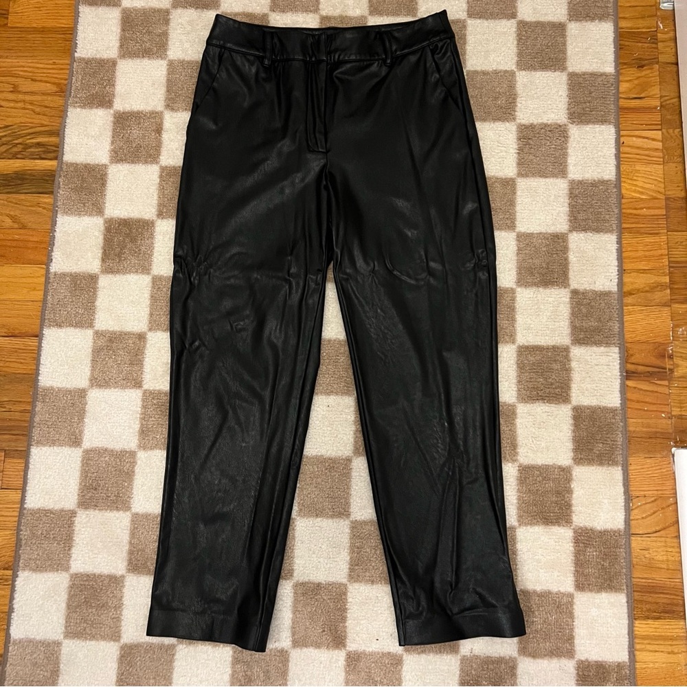 Commando Faux Leather 7/8 Stretchy Cropped Trouser Size M